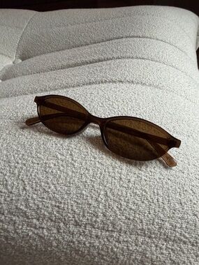 Brown Oval Women's Sunglasses